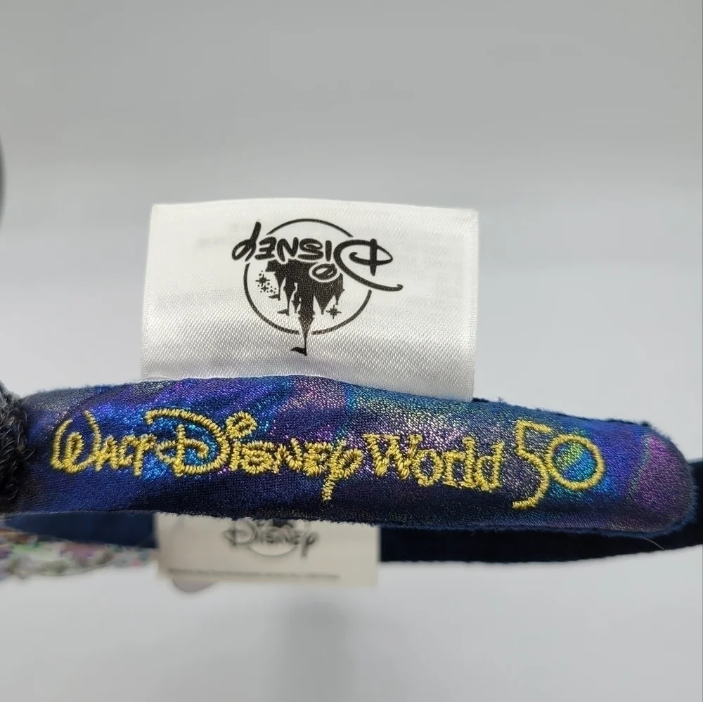 Disney World 50th Anniversary Gold Bow Minnie Mouse Ears
